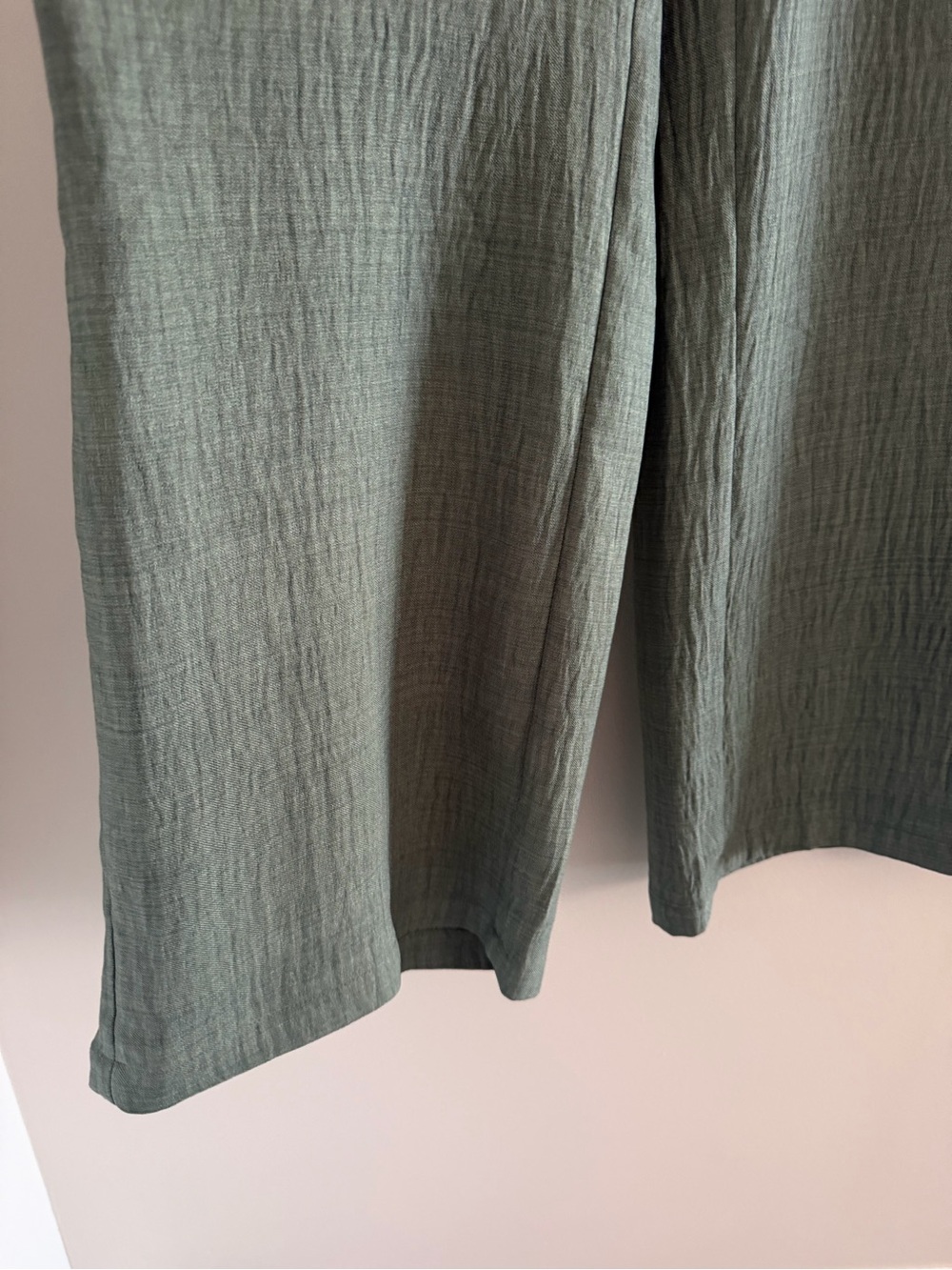 NWT Max Studio London Womens S Green High Rise Wide Leg Pants Elastic Back - Picture 4 of 9